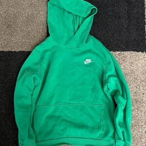 Nike Green Pullover Hoodie with White Swoosh